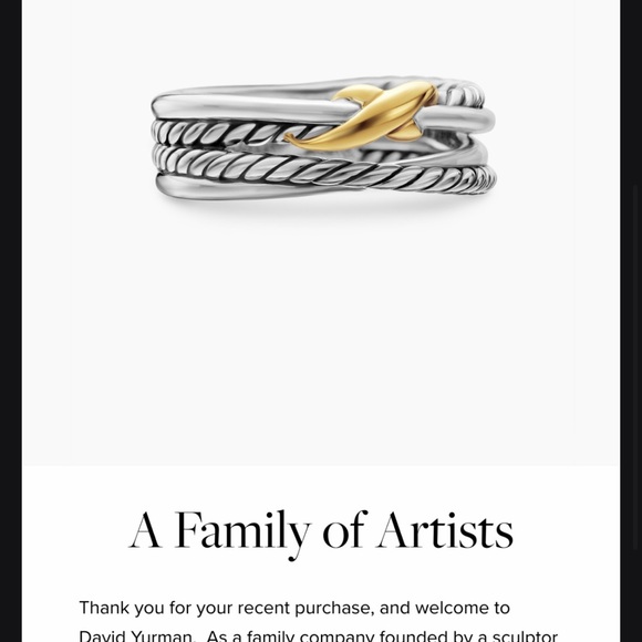 David Yurman Jewelry - David Yurman Two-Tone Cable Ring